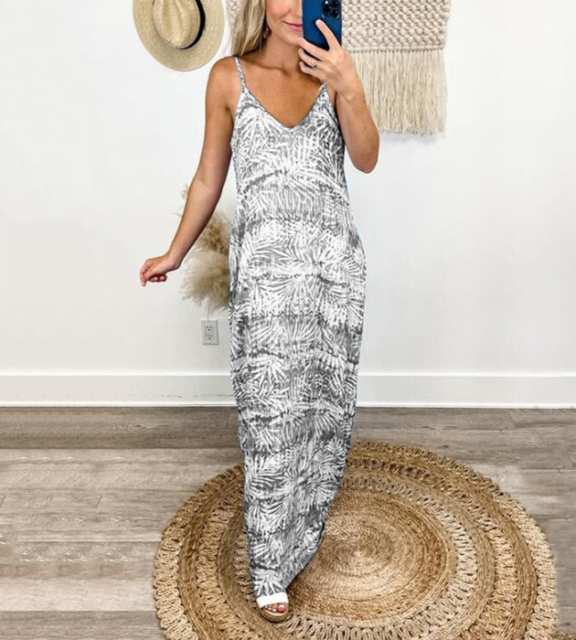 Loose casual tie-dye print dress 22