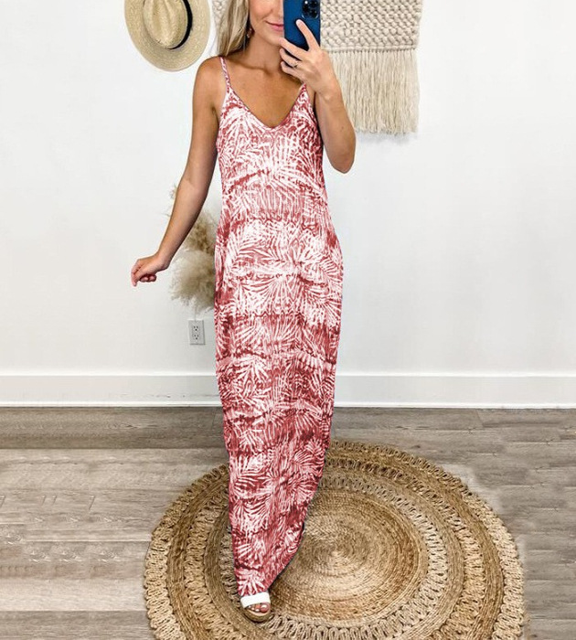 Loose casual tie-dye print dress 22