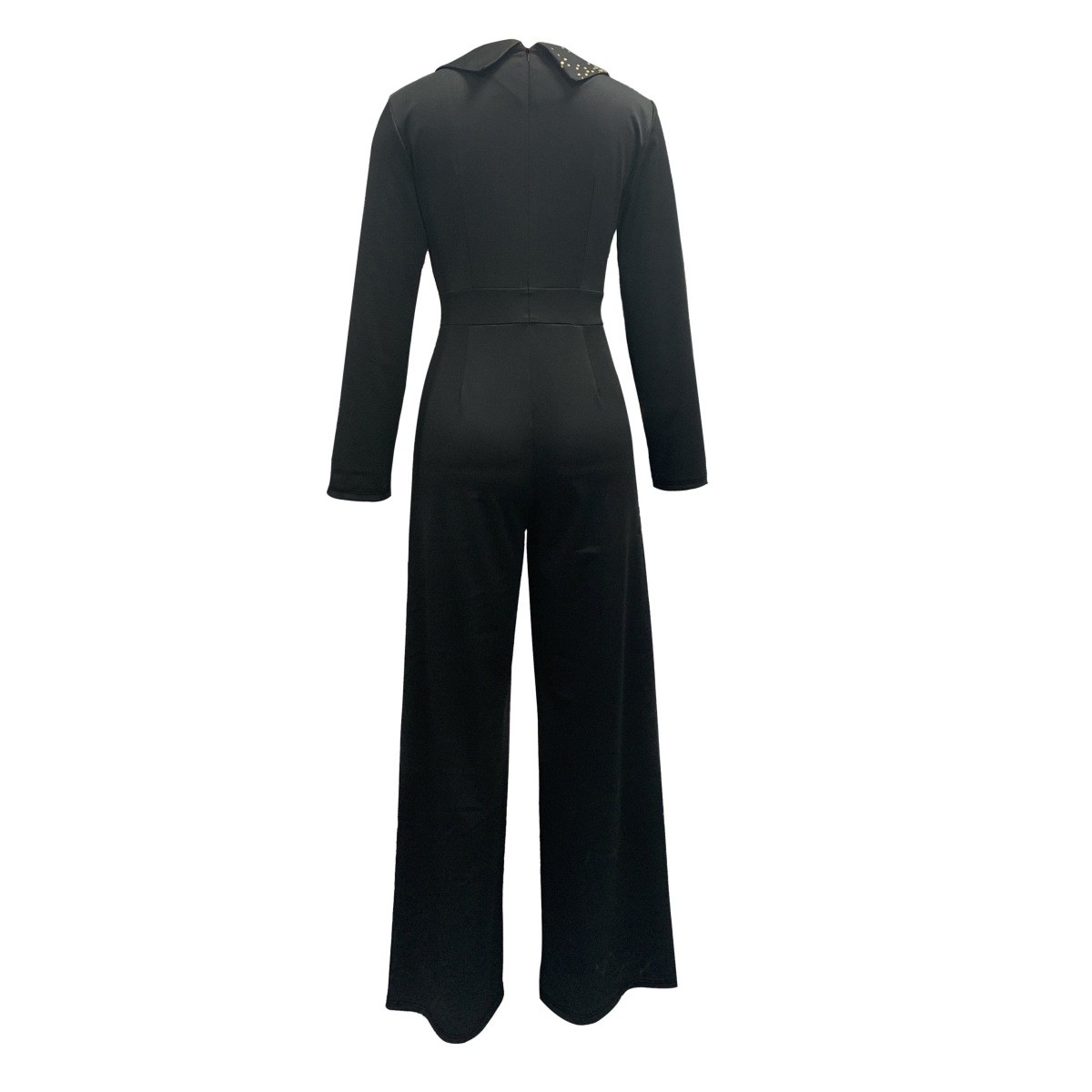 Elegant slim fit printed pocket zipper jumpsuit 56