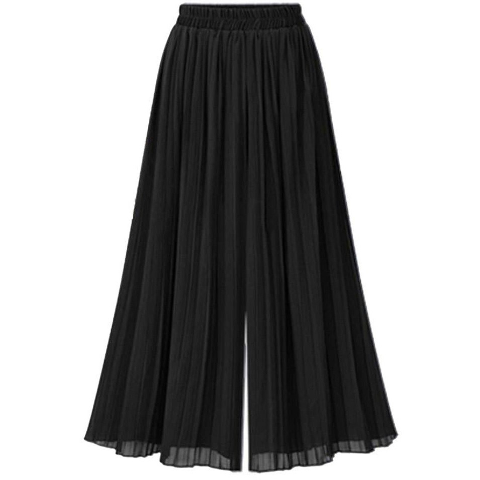 Elastic waist pleated cropped wide-leg pants 52 01