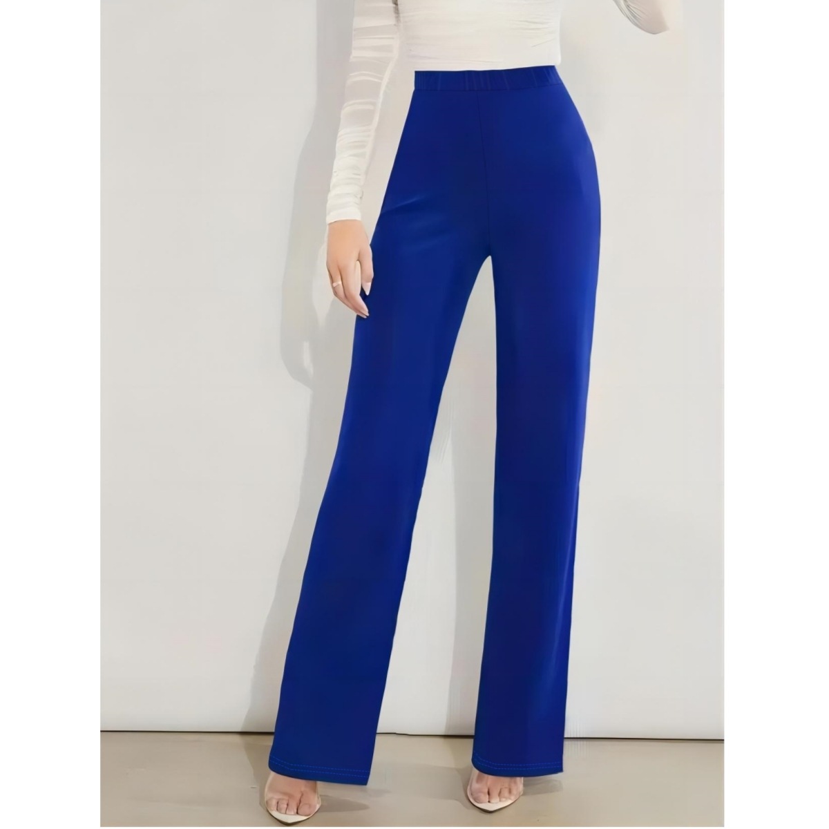 Fashion casual elastic solid color slim pants 45