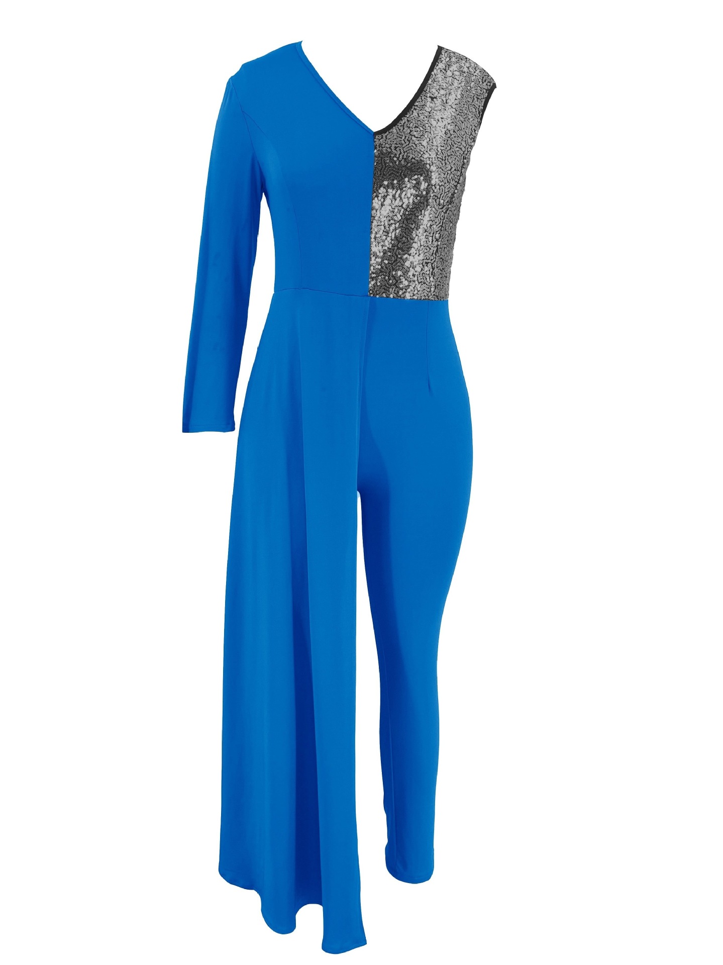 Sexy V-neck sequined slim-fit jumpsuit 54